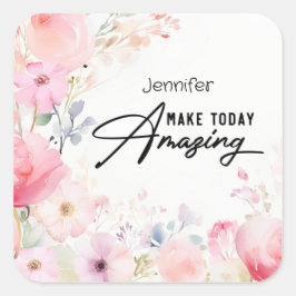Farbige Blume Sticker
