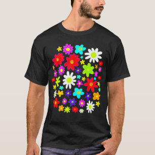 Farbige Blume T-Shirt