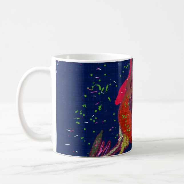 Farbige Blume Tasse (Links)