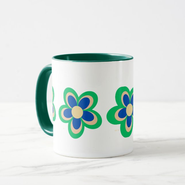 Farbige Blume Tasse (Vorderseite Links)