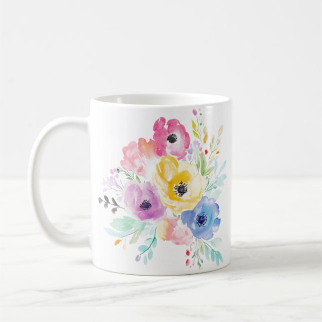 Farbige Blume Tasse (Links)