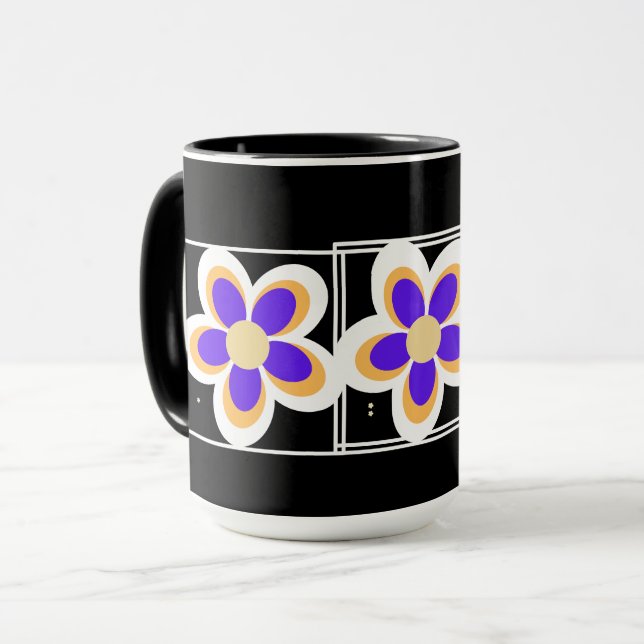 Farbige Blume Tasse (Vorderseite Links)