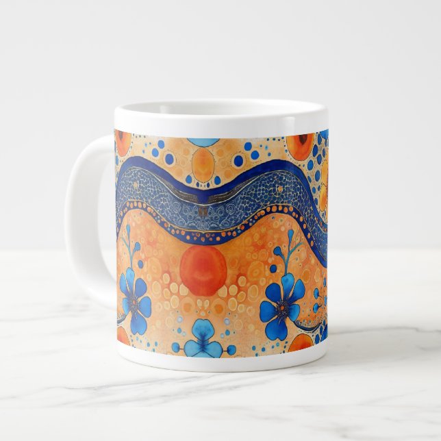 Farbige Blume Tasse (Vorderseite Links)