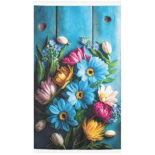 Farbige Blume Tischdecke