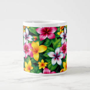 Farbige Blume und Blätter Muster-57577 Jumbo-Tasse