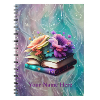 Farbige Blume und Bücher