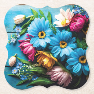 Farbige Blume Untersetzer