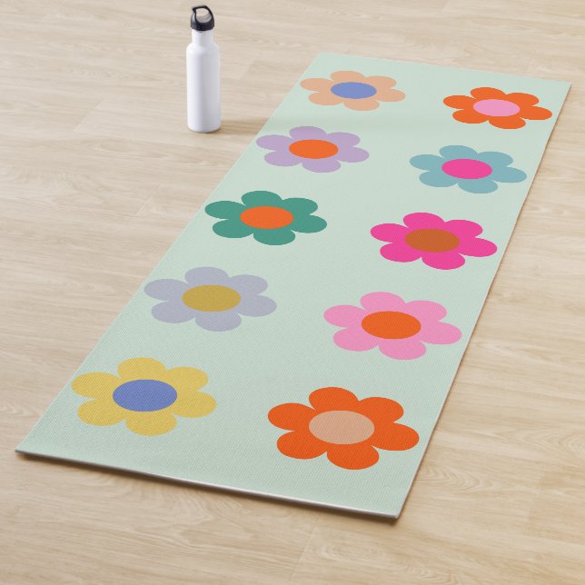 Farbige Blume Vintag Yogamatte (Beispiel)