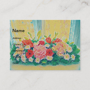 Farbige Blume Visitenkarte