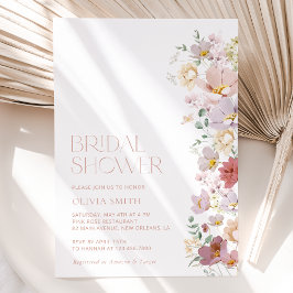 Farbige Blume, Wildblumen, Boho, Brautparty Einladung