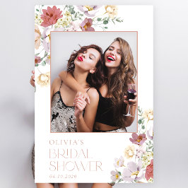 Farbige Blume, Wildblumen, Boho, Brautparty Poster