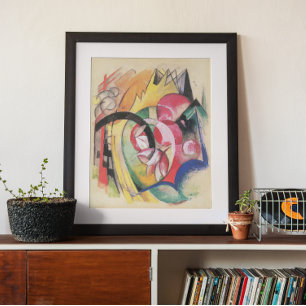 Farbige Blumen (auch Abstrakte Formen) von Franz M Poster