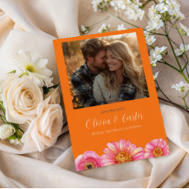 Farbige Blumen-Fotografie - Save-the-Date-Karte Save The Date