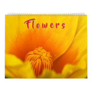 Farbige Blumen Kalender