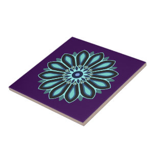 FARBIGE BLUMEN-KUNSTGESCHENK TOCHTER MUTTER CHEFIN FLIESE
