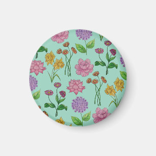 Farbige Blumen Magnet