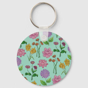 Farbige Blumen Schlüsselanhänger