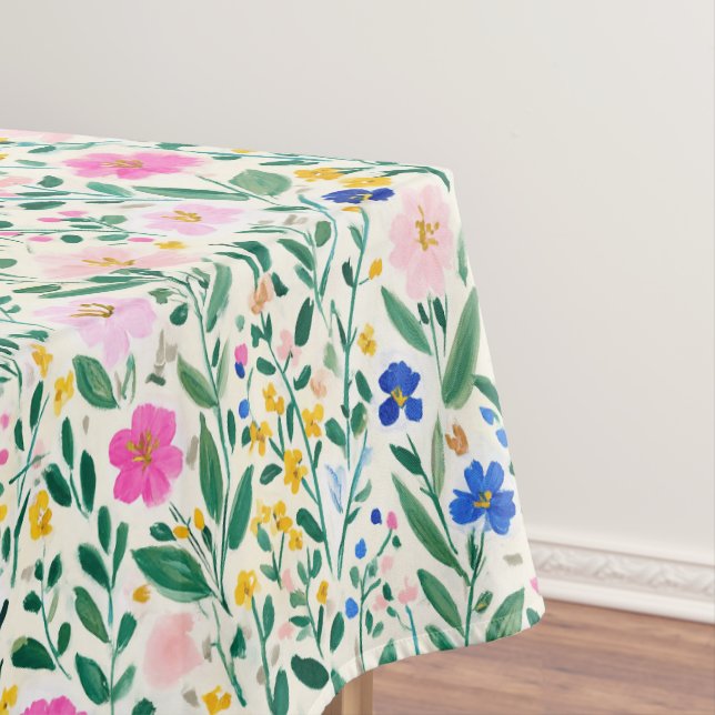 Farbige Blumen Tischdecke (Beispiel)