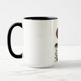 Farbige Blumen-Trio-Originalvorlage-Kaffeetasse Tasse
