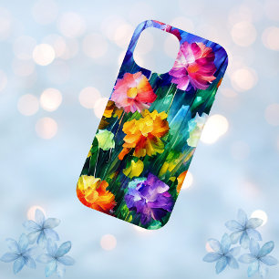 Farbige Blumen-Wasserfarben-Blumen-Kunst Case-Mate iPhone Hülle