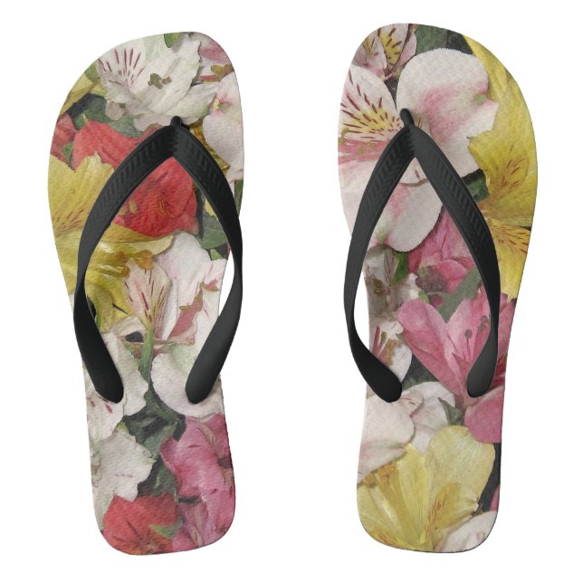 Farbige Blumenbouquet Flip Flops (Fußbett)