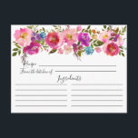 Farbige Blumenkarte Postkarte<br><div class="desc">Hübsche rosa und lila Blumenrezeptkarte. Die Vorderseite der Karte hat Platz für den Titel des Rezeptes,  aus der Küche der & Zutaten. Die Rückseite hat eine Linie für die Richtung. Entsprechende Einladungen sind in unserem Shop erhältlich</div>