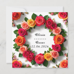 Farbige Blumenkranz Hochzeit