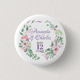 Farbige Blumenkränze Button