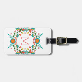 Farbige Blumenkränze Gepäckanhänger