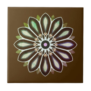 FARBIGE BLUMENKUNST GESCHENK TOCHTER MUTTER CHEFIN FLIESE
