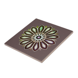 FARBIGE BLUMENKUNST GESCHENK TOCHTER MUTTER CHEFIN FLIESE