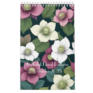 Farbige Blumenmuster Kalender