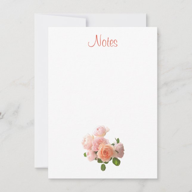 Farbige Blumenschrift Mitteilungskarte (Vorderseite)