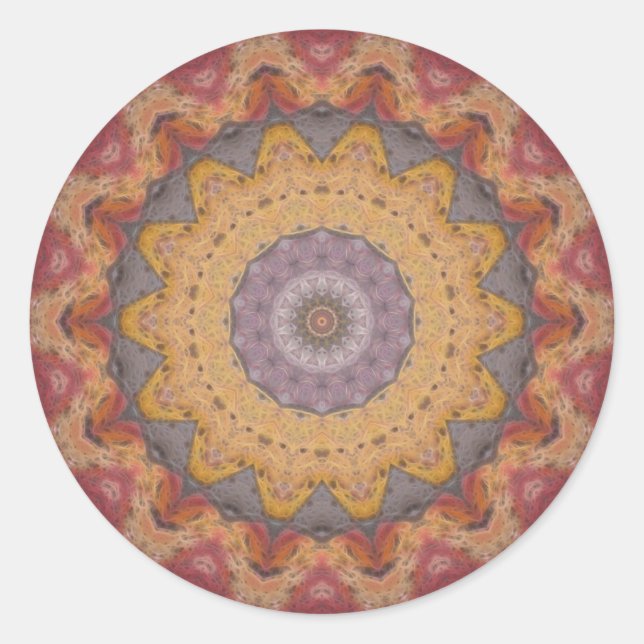 Farbige Bodenfliesen Kaleidoskop 10 Runder Aufkleber (Vorderseite)