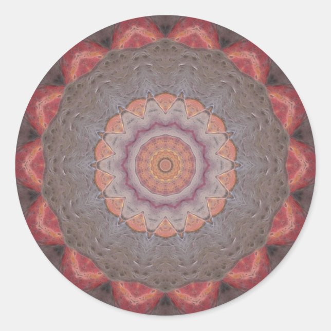 Farbige Bodenfliesen Kaleidoskop 12 Runder Aufkleber (Vorderseite)