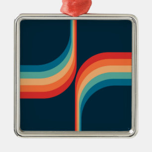 Farbige Bögen im Retro-Stil Ornament Aus Metall