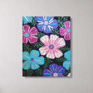 Farbige Bohemische Blume Leinwanddruck