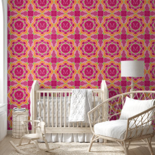 Farbige Bohemische Blume mit benutzerdefiniertem M Tapete