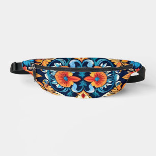 Farbige Boho-Blumen-Eleganz: Vibrantes Mandala Bauchtasche