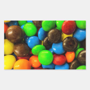 Farbige Bonbons Rechteckiger Aufkleber