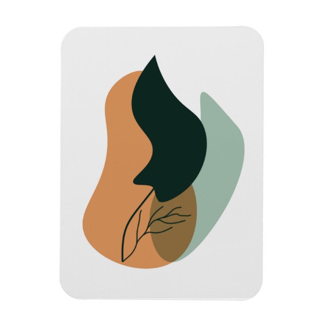 Farbige botanische Formen Magnet (Vertikal)