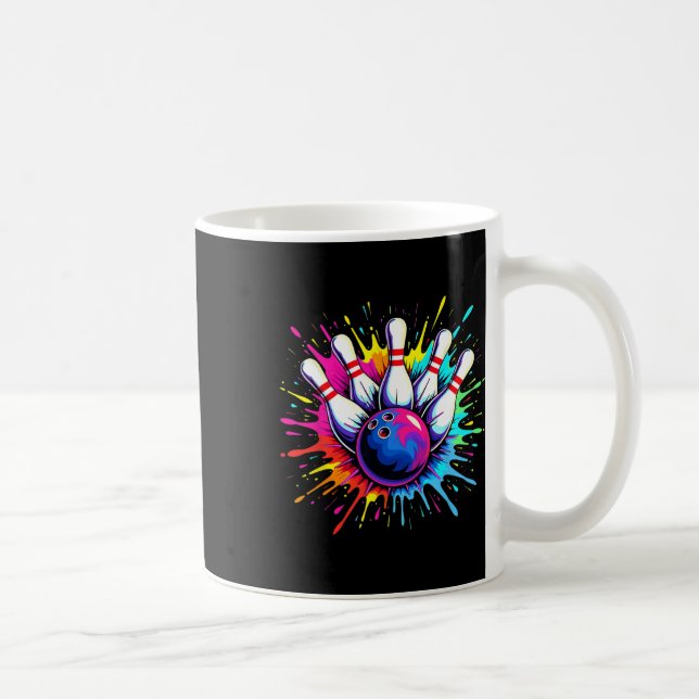 Farbige Bowling Game Day Bowling Niedlich Colorspl Kaffeetasse (Rechts)