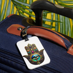 Farbige braune Gold Hamsa Regenbogenfarbe Drittes  Gepäckanhänger
