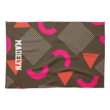 Farbige braune orange geometrische personalisierte