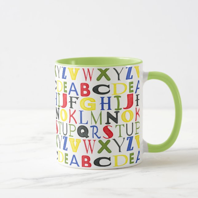 Farbige Briefe von Megan Meagher Tasse (Rechts)