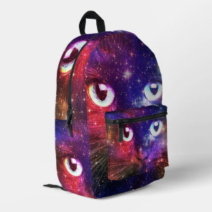 Farbige Burst-Galaxie-Katze Bedruckter Rucksack