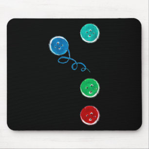 Farbige Button Kostüm Witziges Halloween-Kleinkind Mousepad