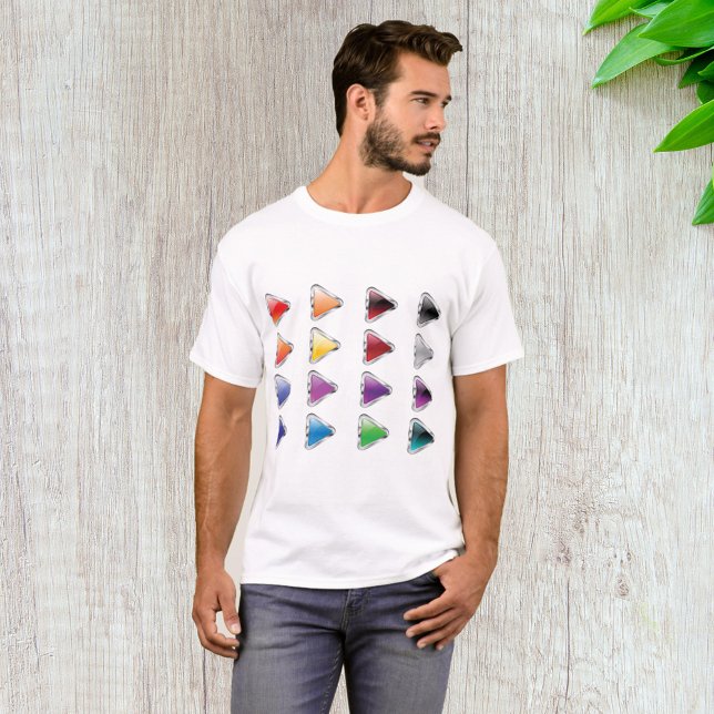 Farbige Button-Symbole T-Shirt (Von Creator hochgeladen)