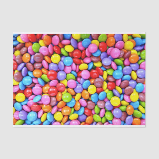 Farbige Candies personalisieren Foto Seidenpapier (Vorderseite)
