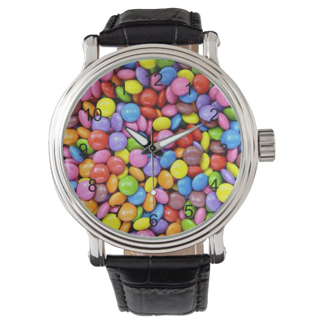 Farbige Candy Pieces Armbanduhr (Vorderseite)
